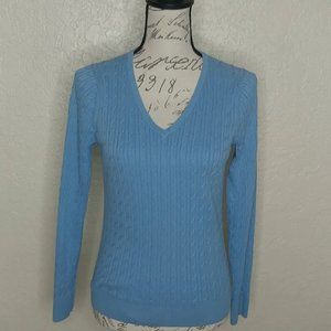 Talbots Pima Cotton Sweater Blue Size M
